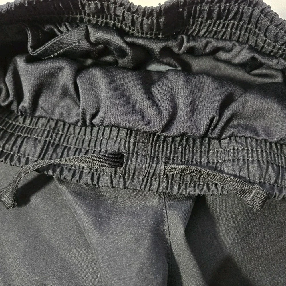 Nike Girls Black Dri Fit Running  Shorts‎ Size XS Built in Brief And Drawstring